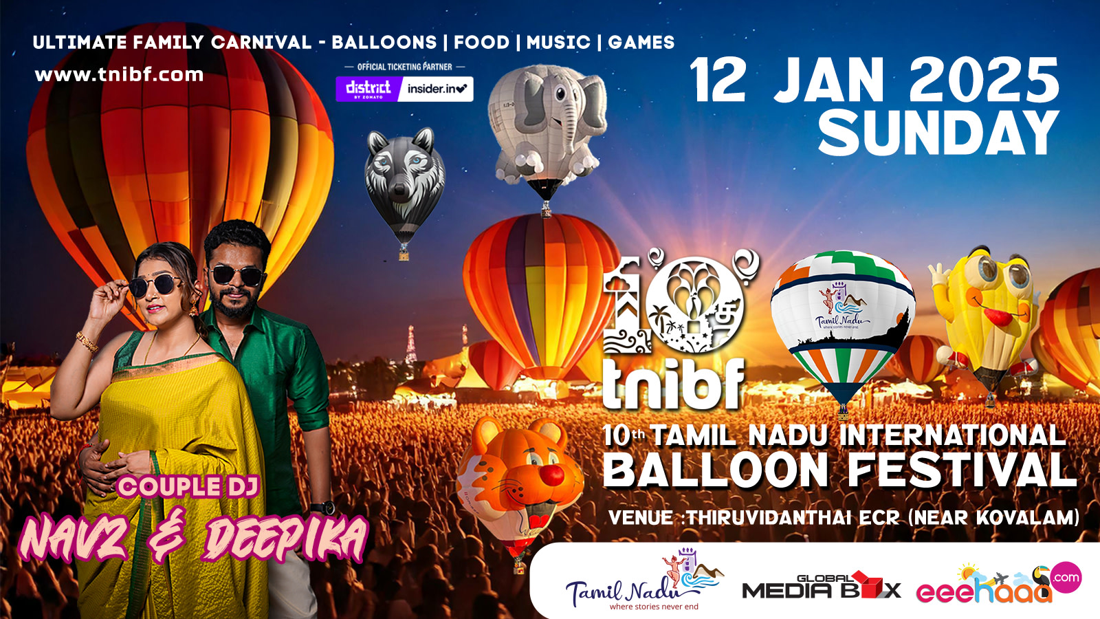 Th Tamil Nadu International Balloon Festival Chennai Jan