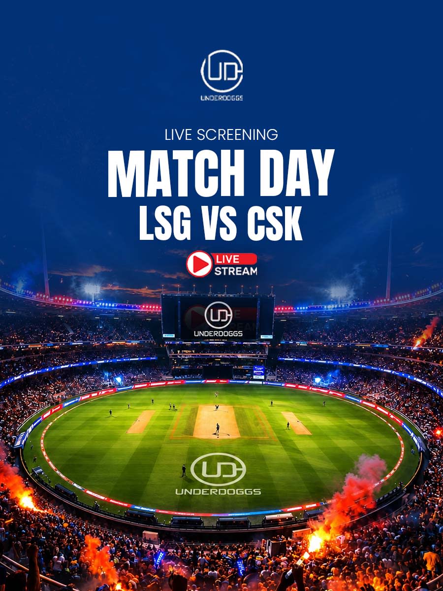Screening of Lucknow vs Chennai Live Screening at Underdoggs Aerocity