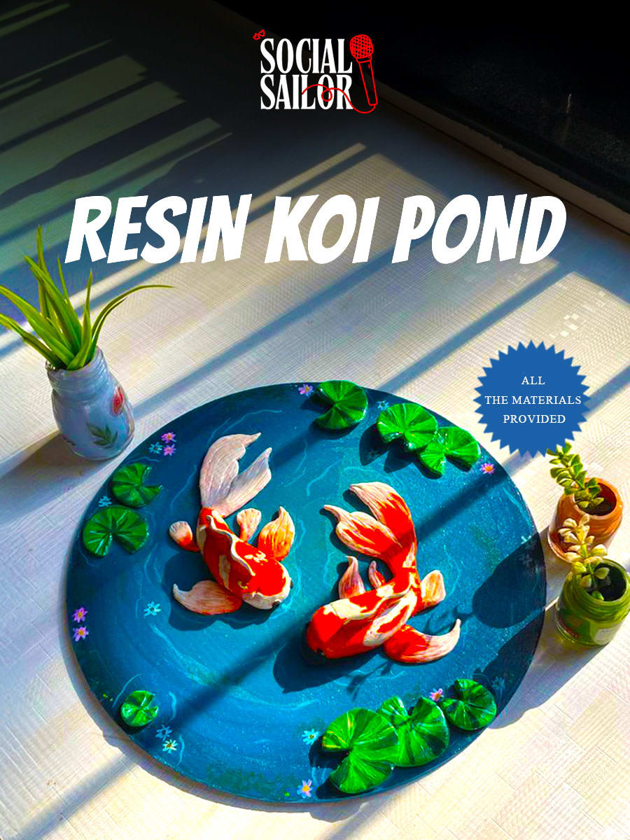Resin Koi Pond Art - Chandigarh