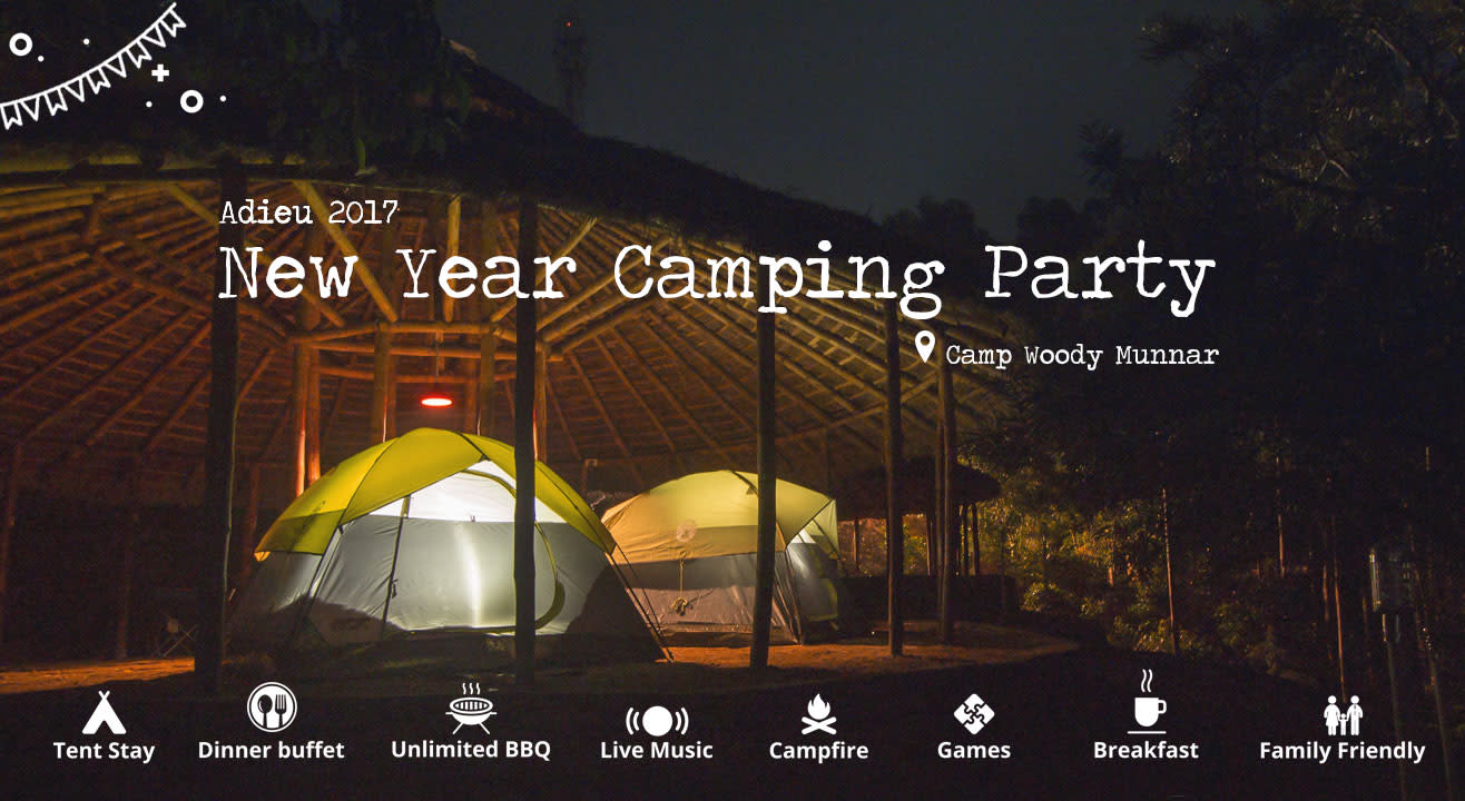 Book tickets to Family Frenzy New-year Camping Party in Munnar