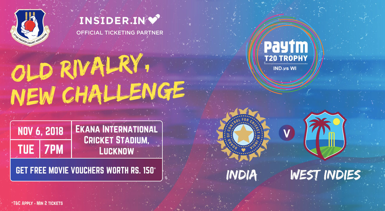 Official Ticketing Partner India v West Indies, Lucknow T20I. Get