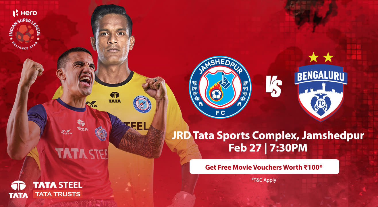 Official Ticketing Partner Jamshedpur FC vs Bengaluru FC Buy
