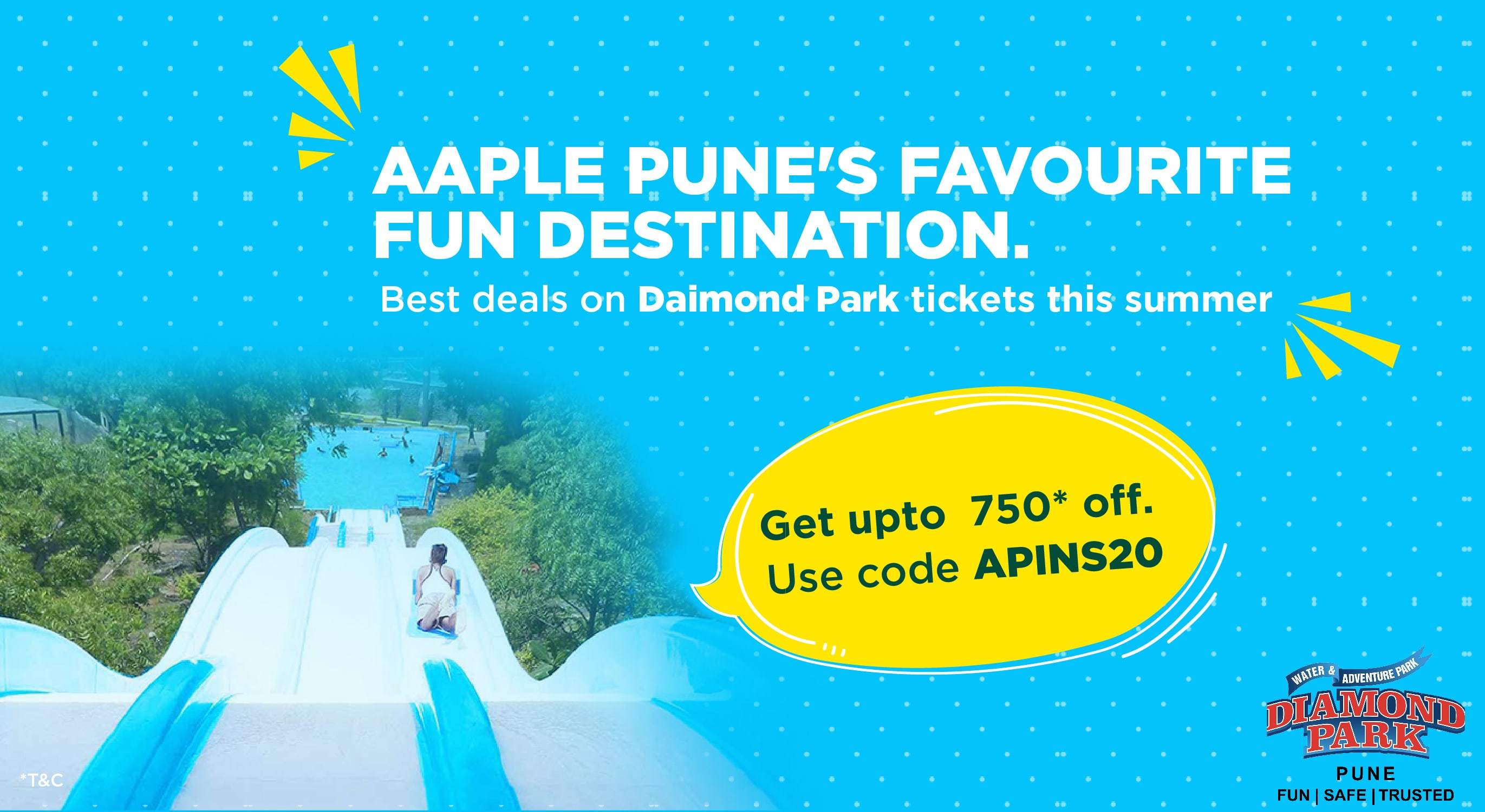 Diamond Parks Pune (Tickets for Water Park, Adventure Park & Camping)