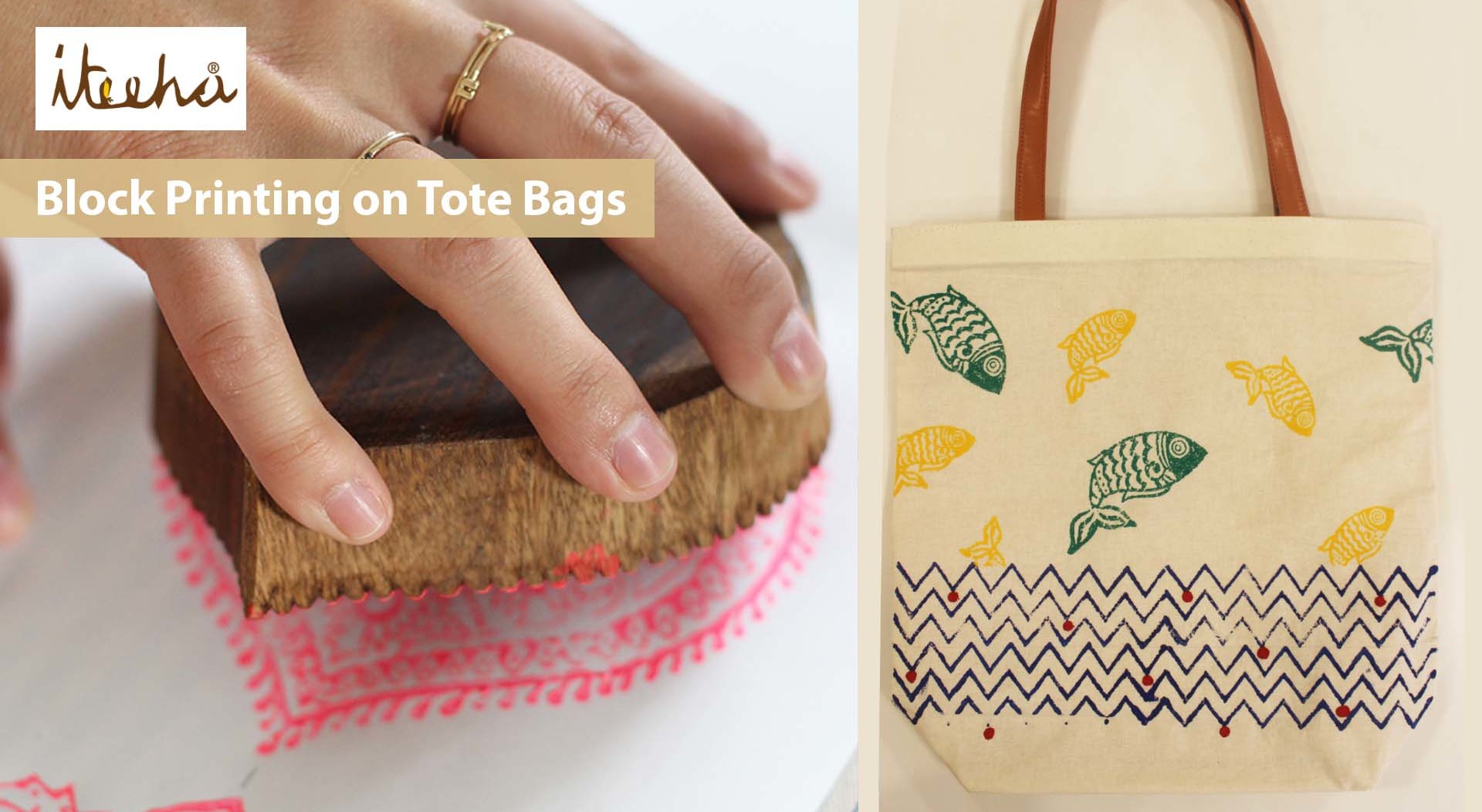 Block Printing On Tote Bags