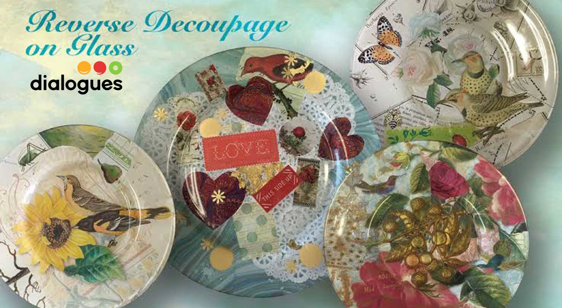 Reverse Decoupage on a Glass Plate