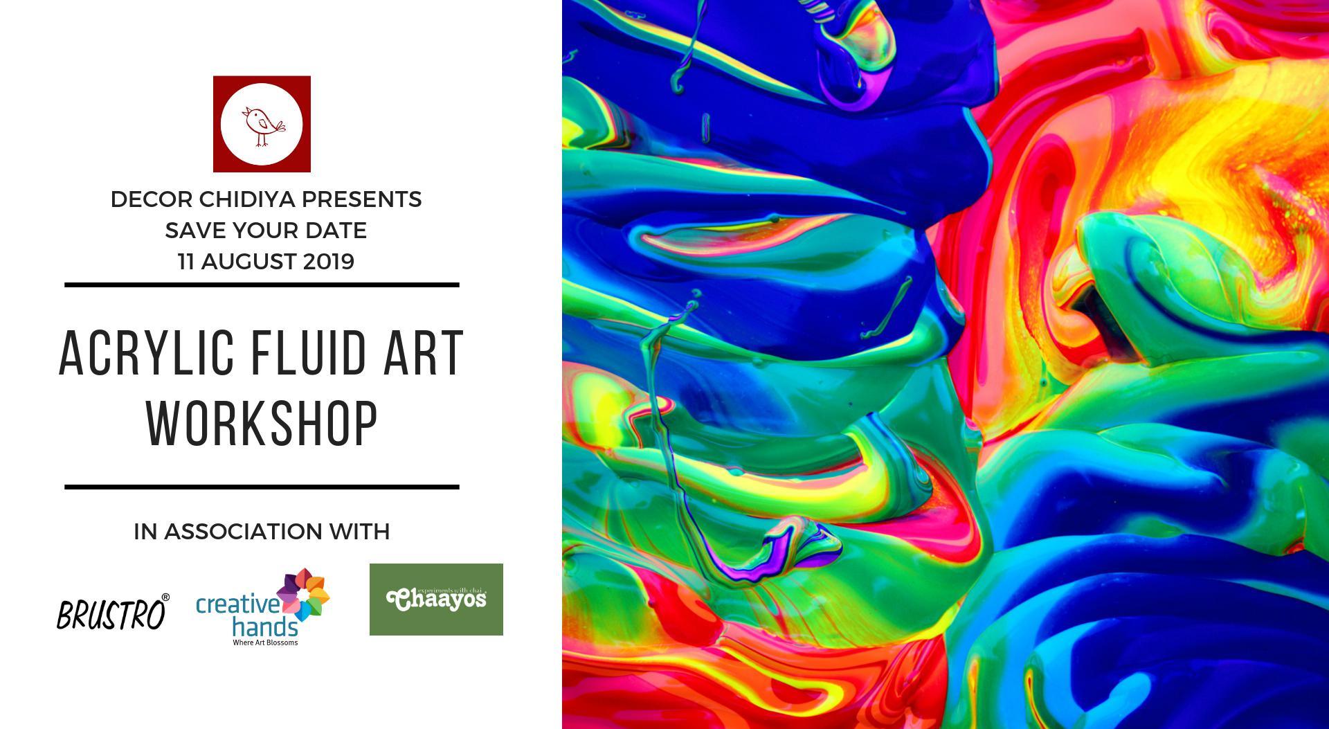 Acrylic fluid art workshop by Decor Chidiya