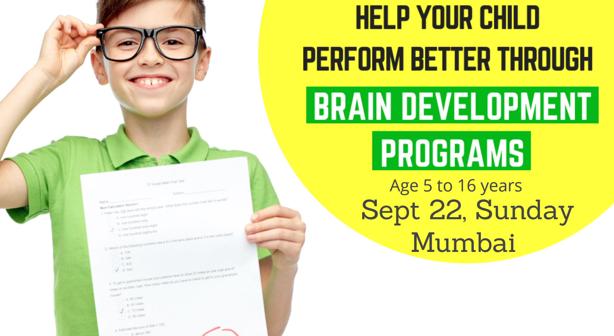 Genius Kids Brain Development Workshop for kids aged 5 to 16 years