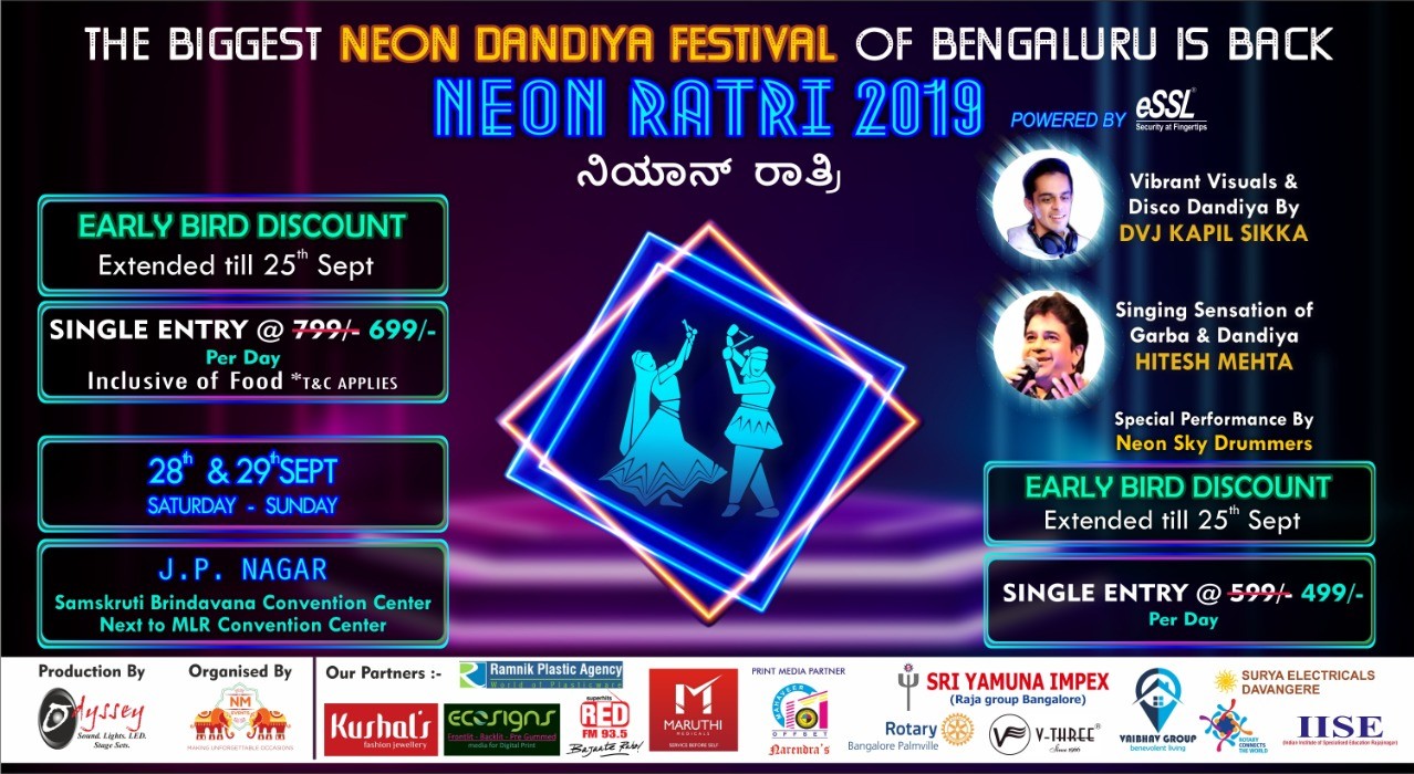 NEON RATRI - Bengaluru's Biggest Neon Dandiya Festival 2019