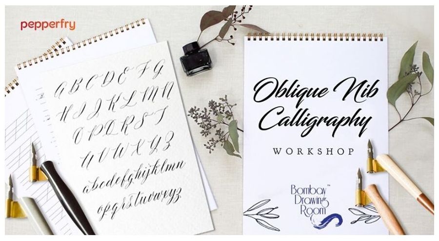 Oblique Nib Calligraphy Workshop-By Bombay Drawing Room