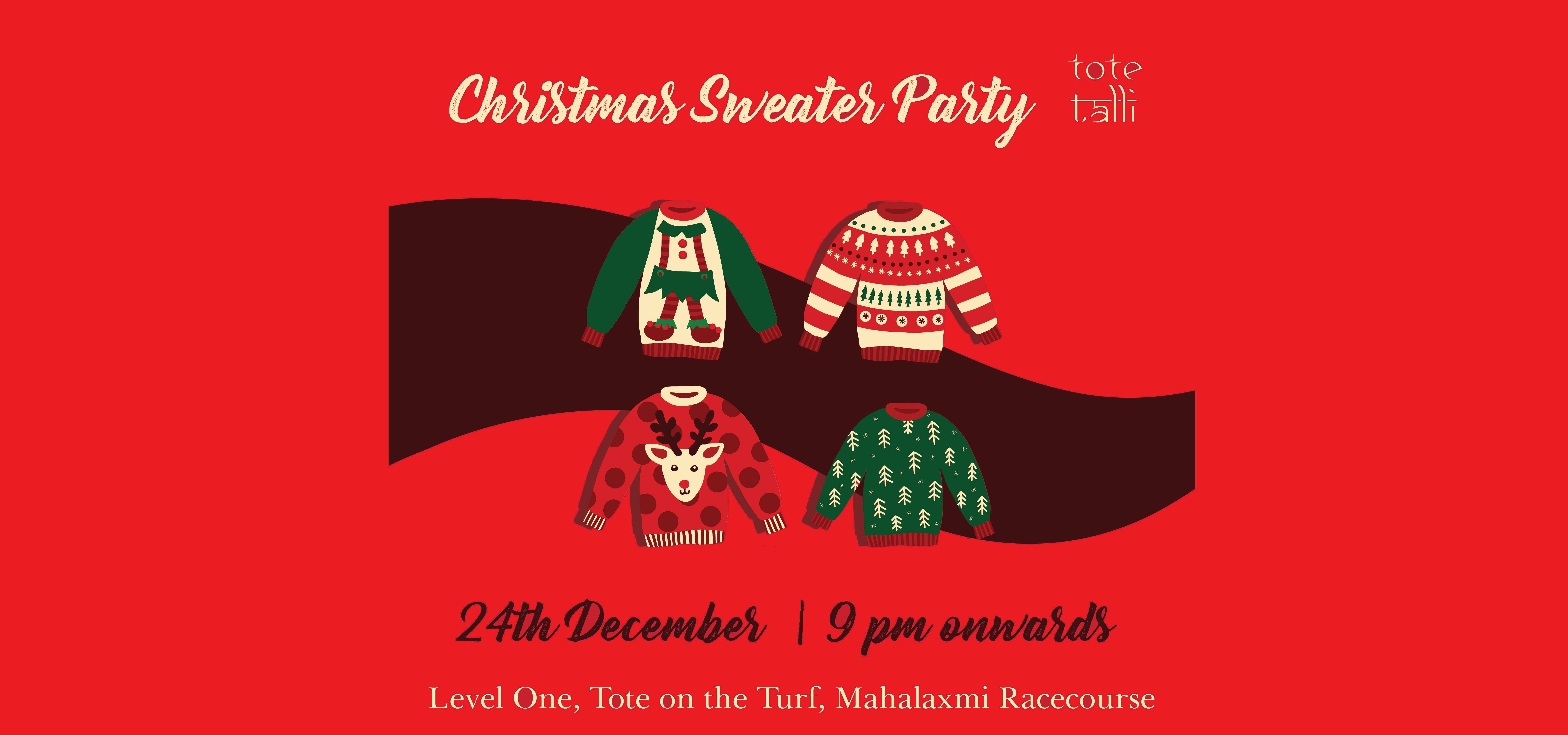 Christmas Eve Sweater Party at Tote Talli