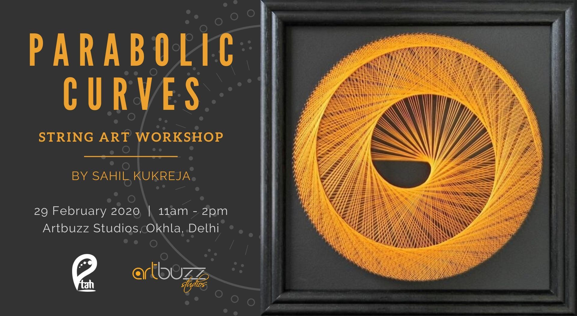 Parabolic Curves - String Art Workshop