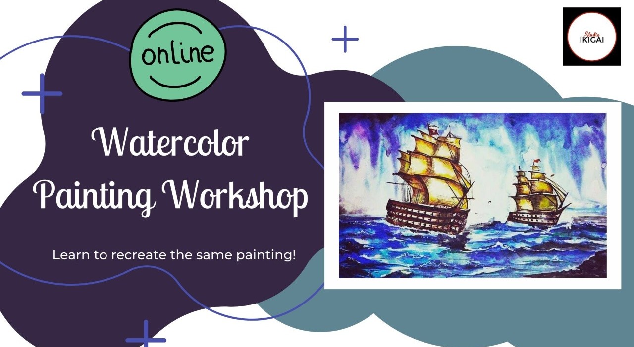 Online Watercolor Painting Oceanscape
