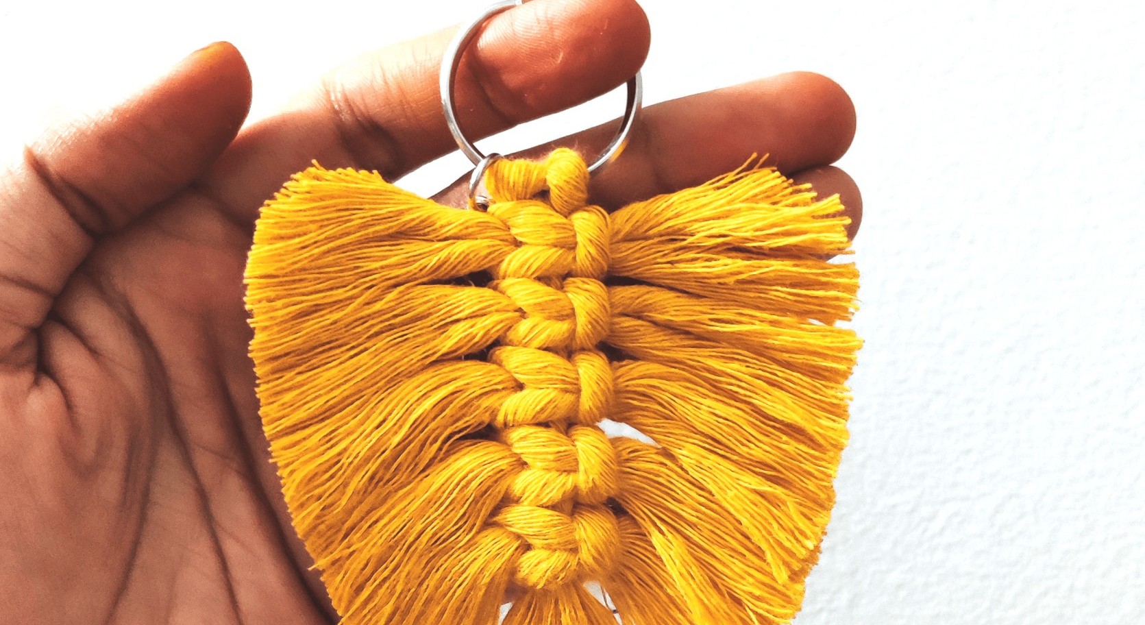 Macrame on sale leaf keychain