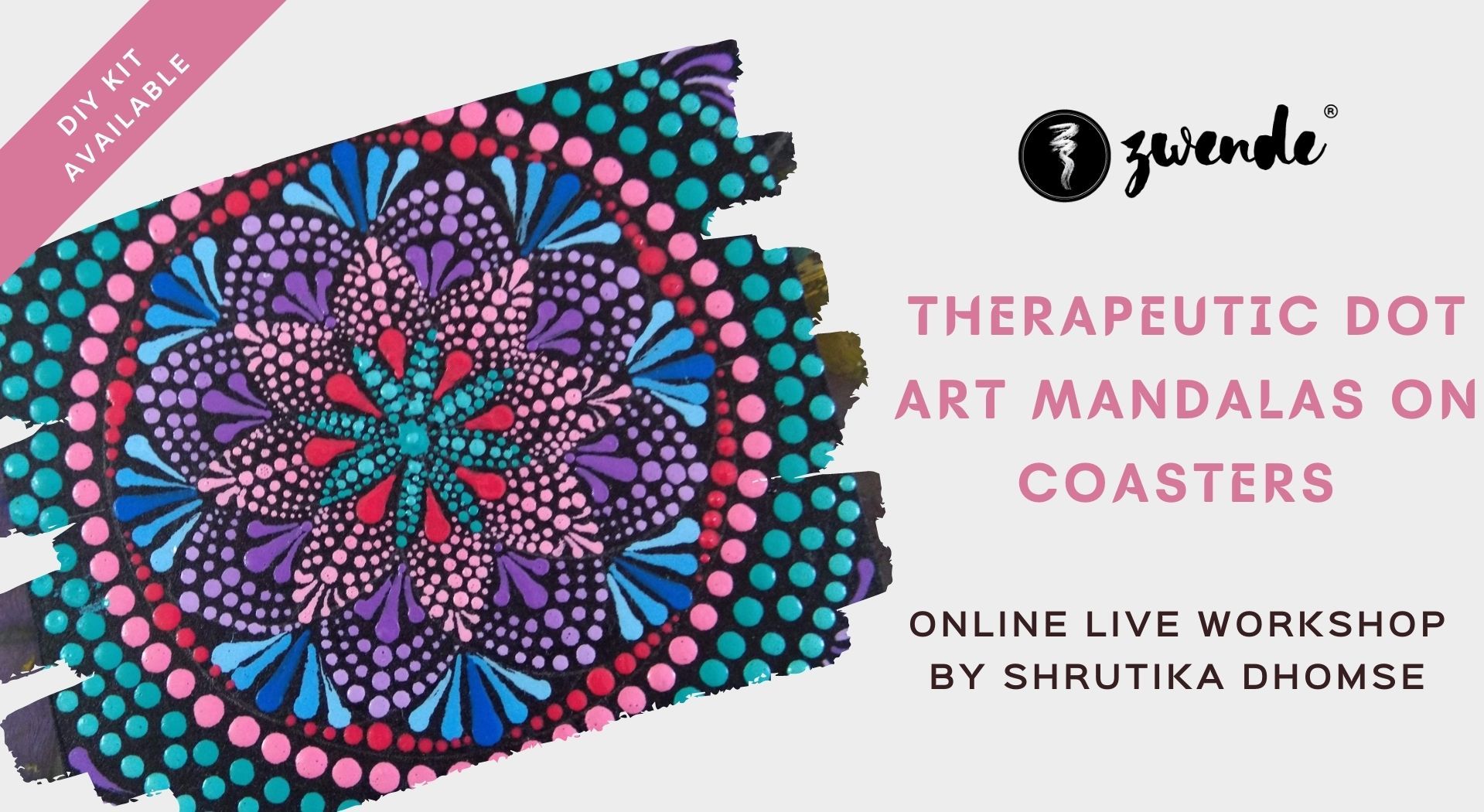 Therapeutic Dot Art Mandalas on Coasters [Online Live Workshop ...