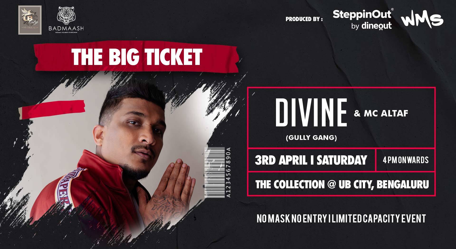 The Big Ticket Ft Divine Mc Altaf Gully Gang Live