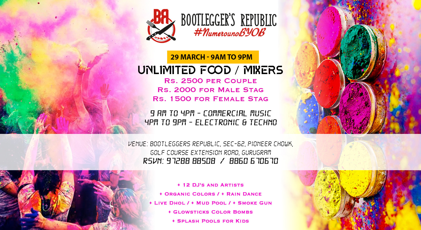 Gurgaon's Biggest Holi Celebration Event Holi Festa
