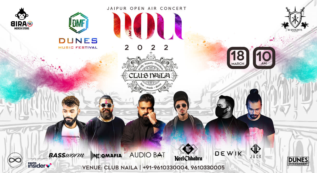 JAIPUR OPEN AIR HOLI CONCERT 2022 ( NAILA X DUNES ) Holi 2022