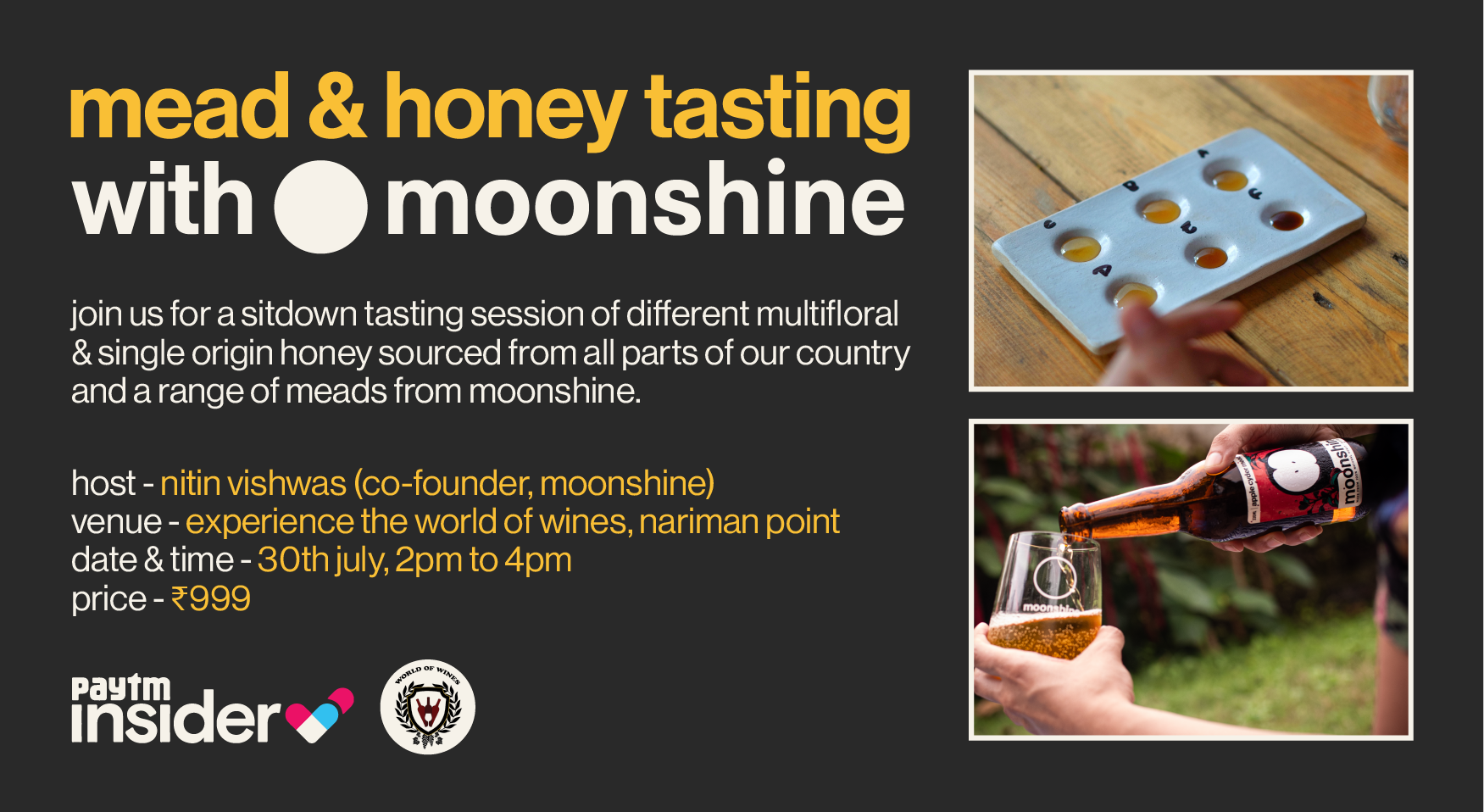 Mead & Honey Tasting with Moonshine