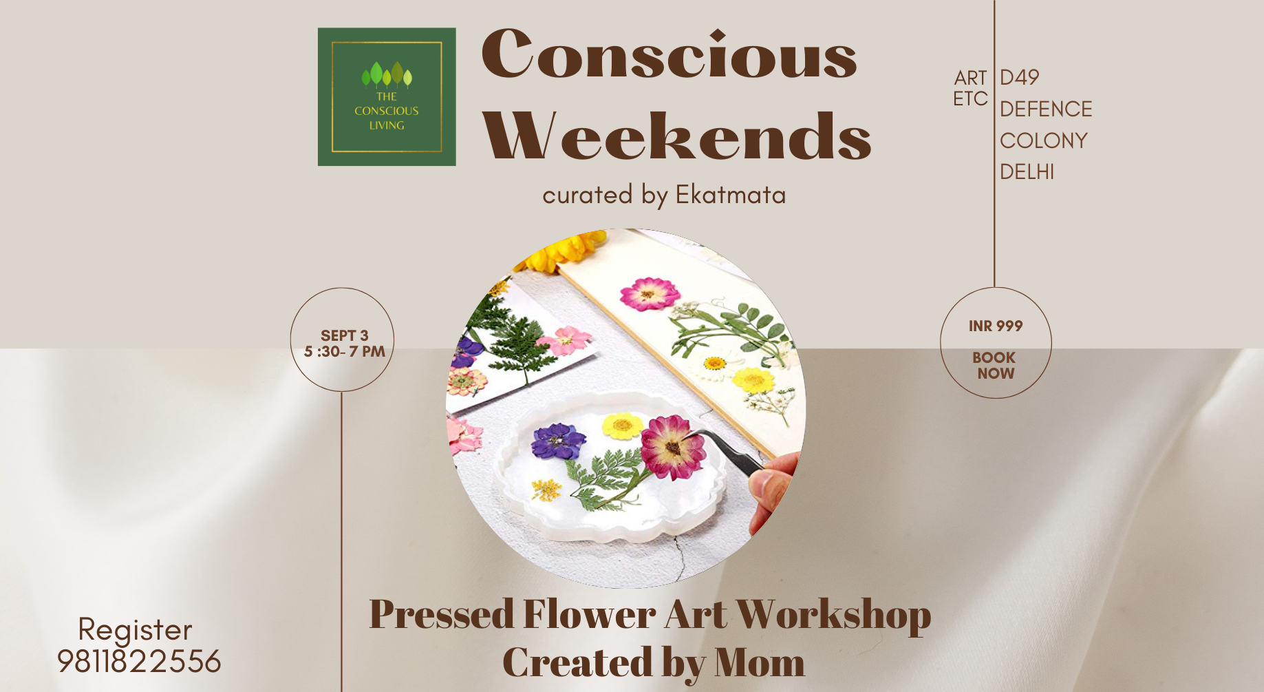 Pressed Flower Art Created by Mom