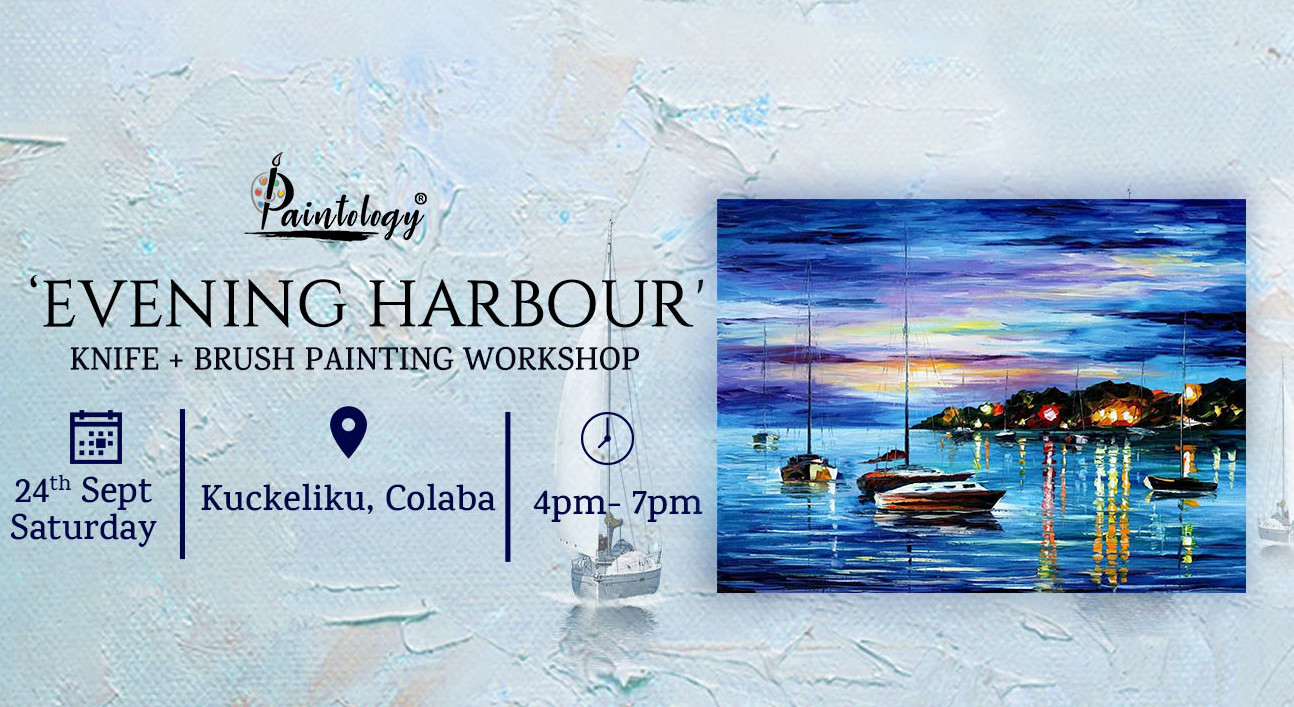 24th Sept 'Evening Harbour' Knife Painting