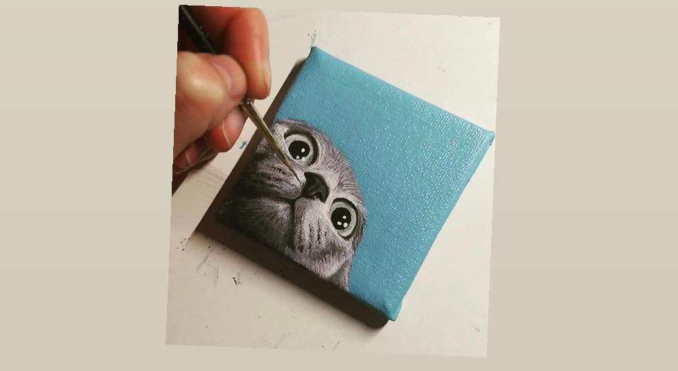 Miniature canvas Painting