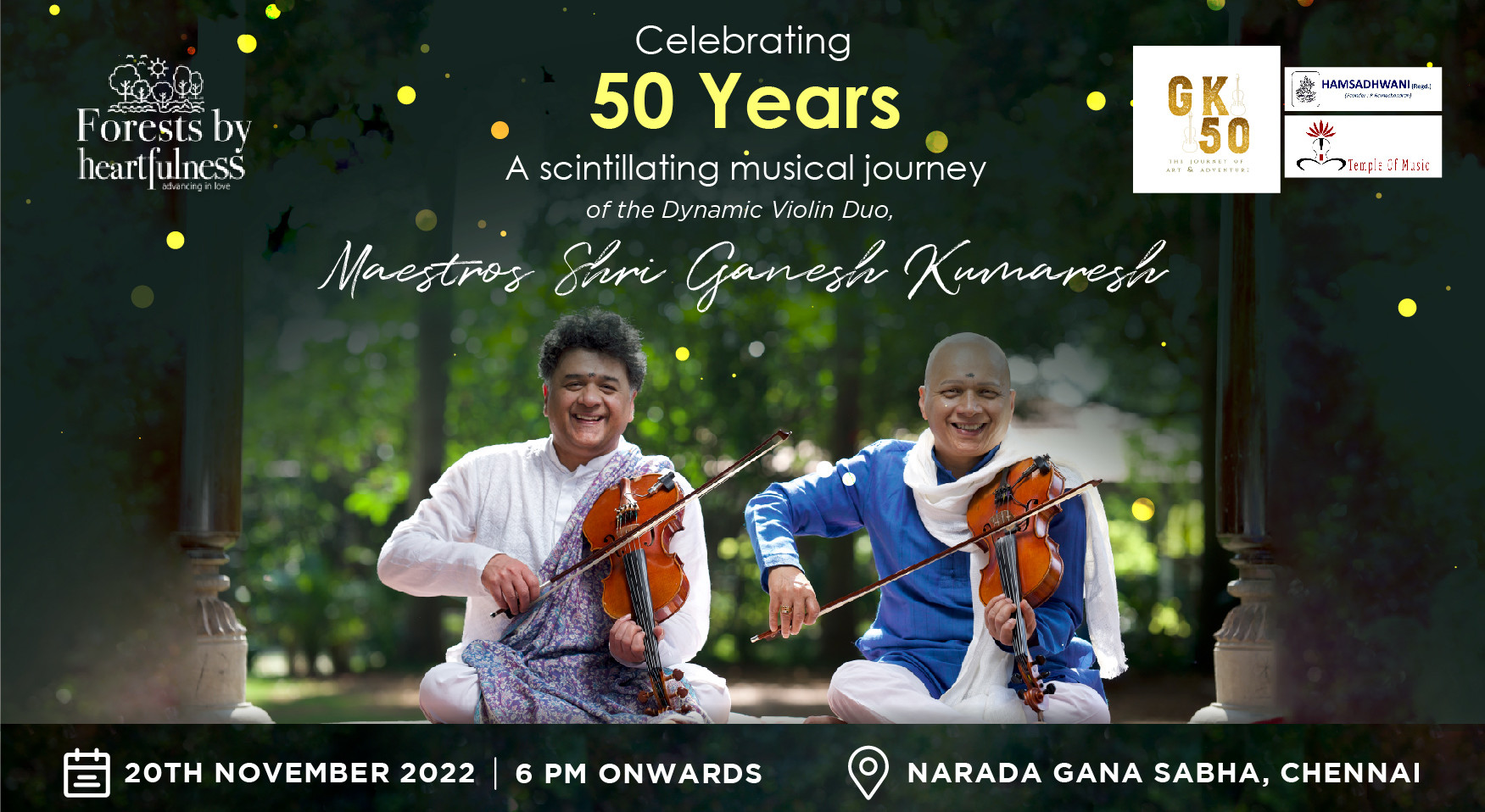 Shri Ganesh Kumaresh celebrating 50 musical years (GK 50)