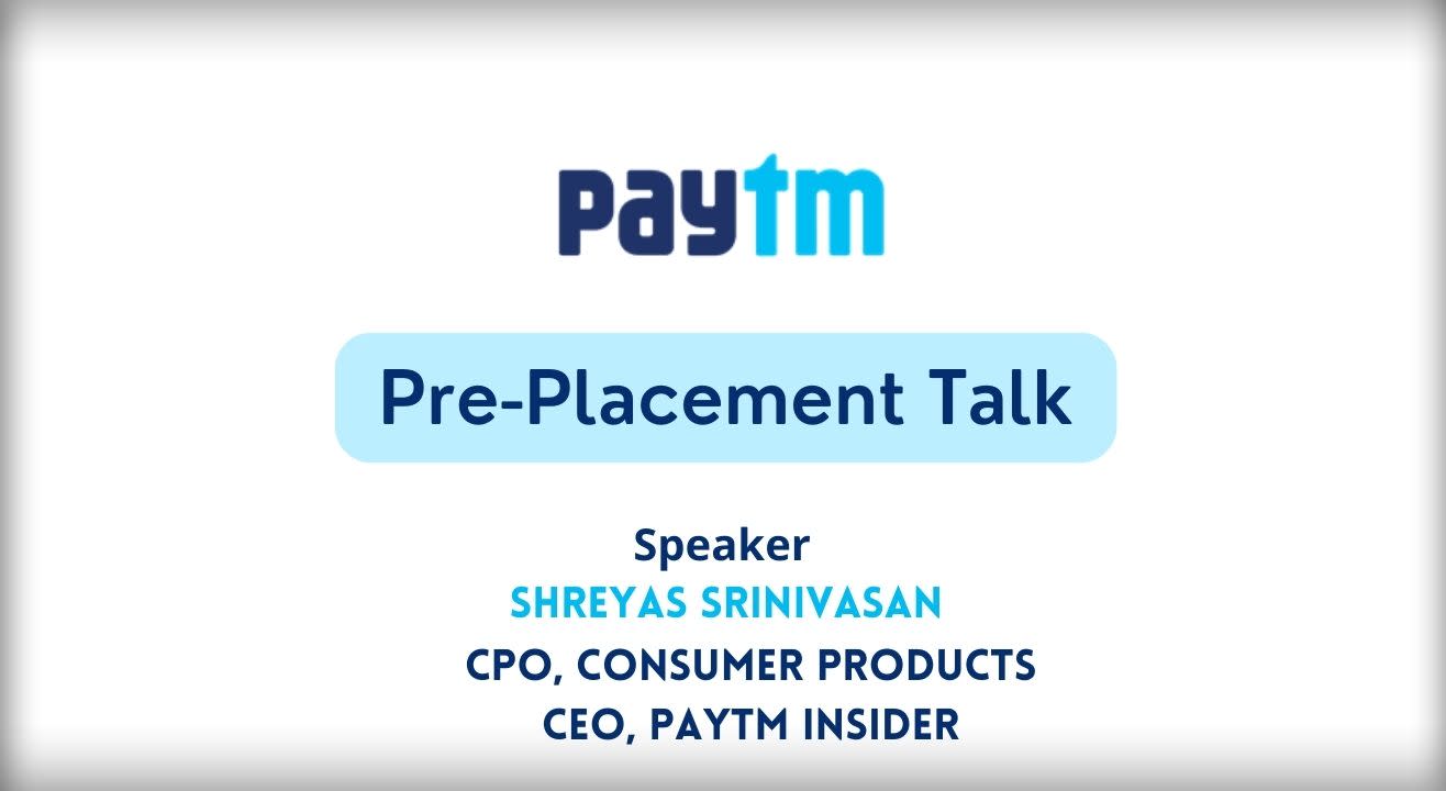 Pre Placement Talk 2022 Paytm