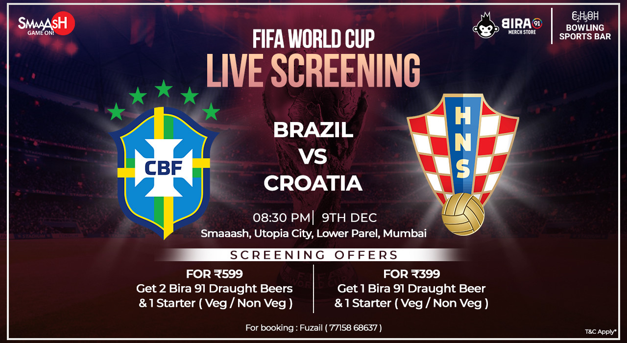 Brazil Vs Croatia Fifa World Cup Live Screening Mumbai