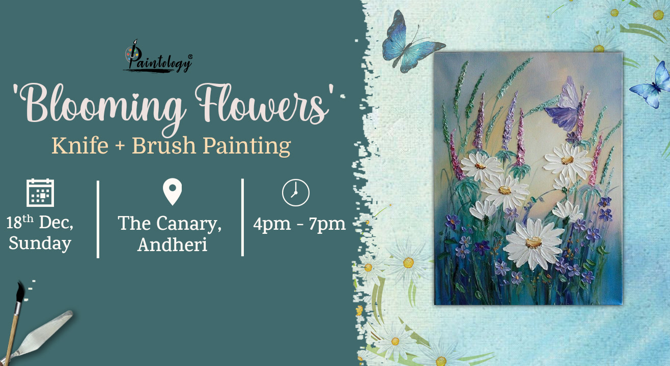 18th Dec 'Blooming Flowers' Knife Painting