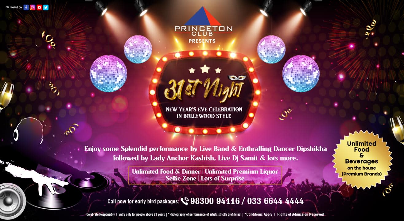 31st Night Celebration I Princeton Club I Kolkata NYE 2023
