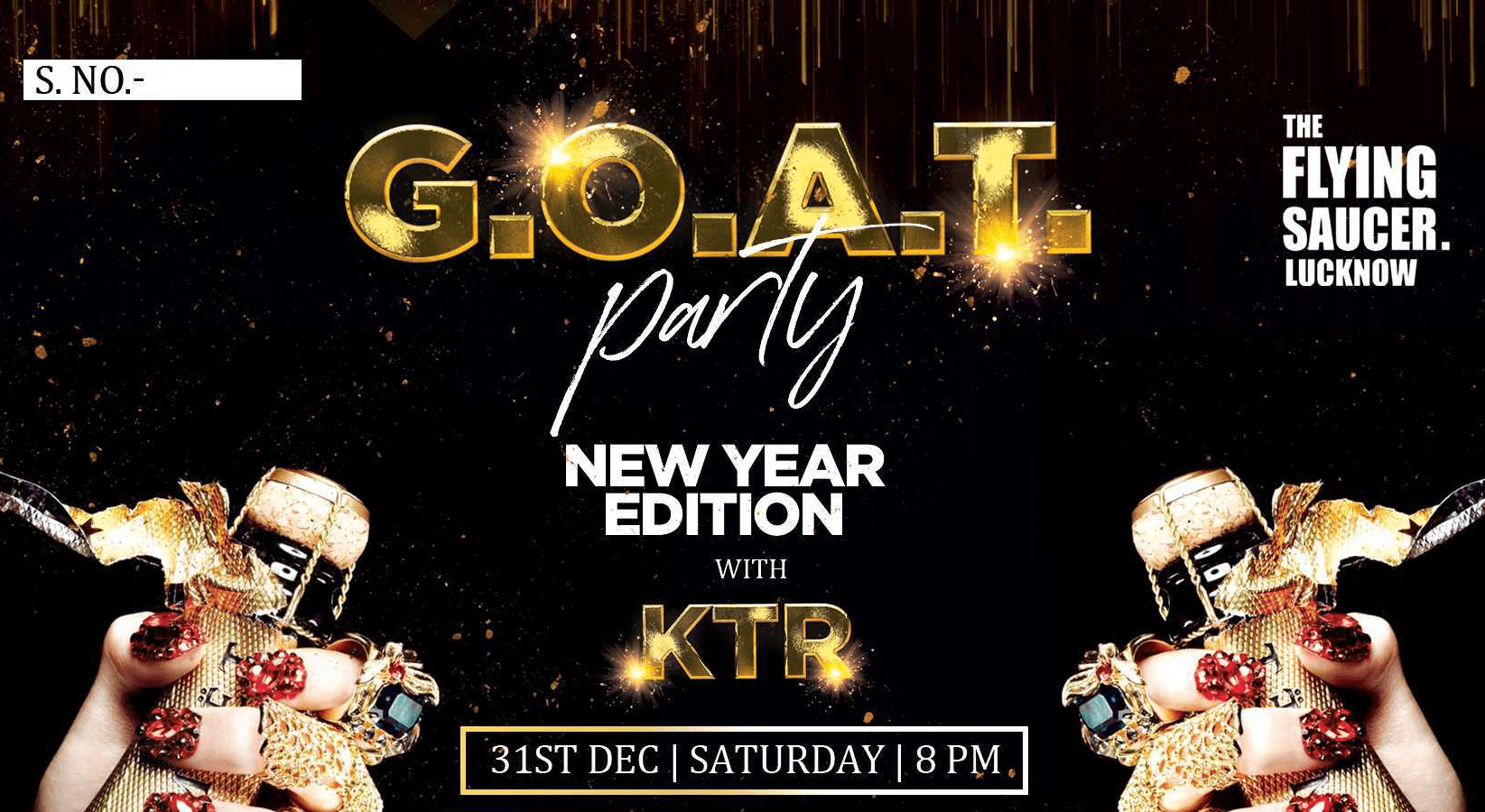 G.O.A.T Party The Flying Saucer, Lucknow NYE 2023