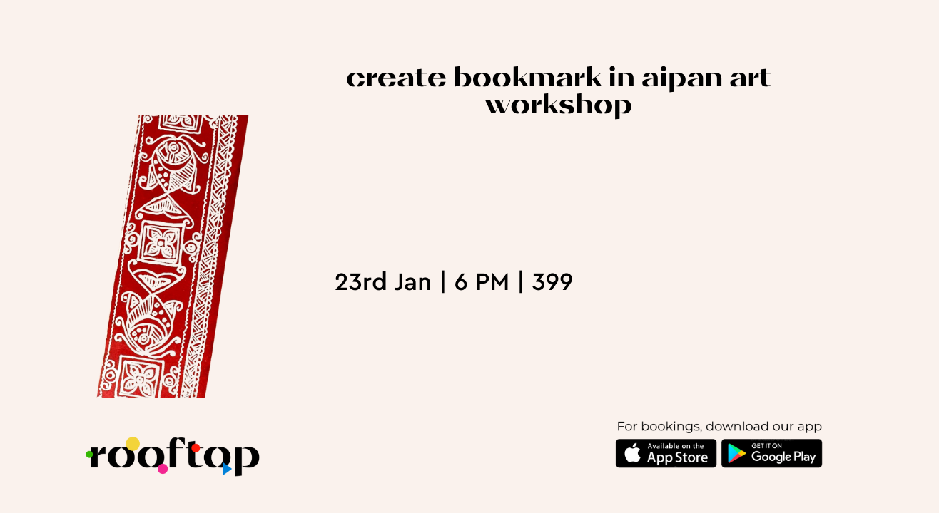 Create Bookmark in Aipan Art Workshop