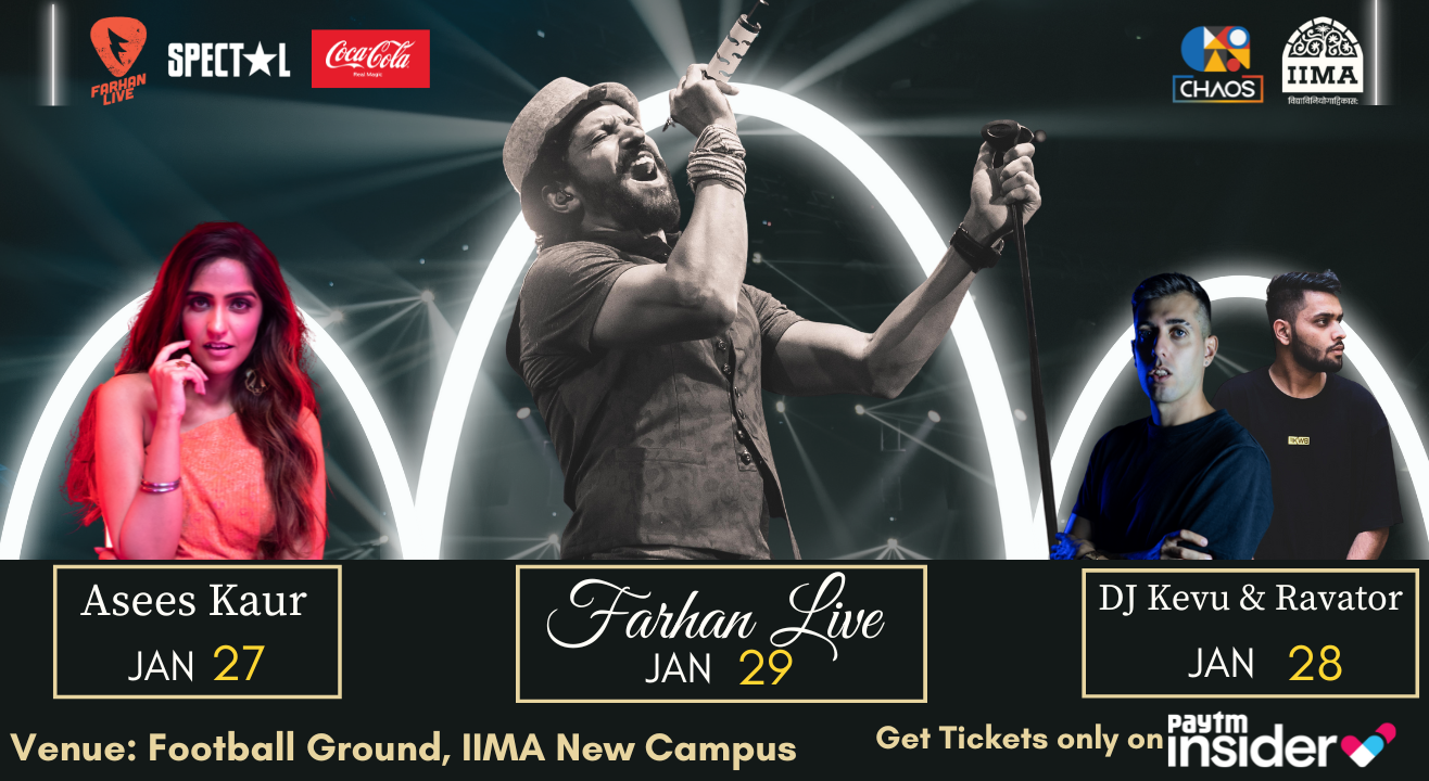 IIM Ahmedabad Chaos ’23 Farhan Live Asees Kaur DJ Kevu DJ Ravator