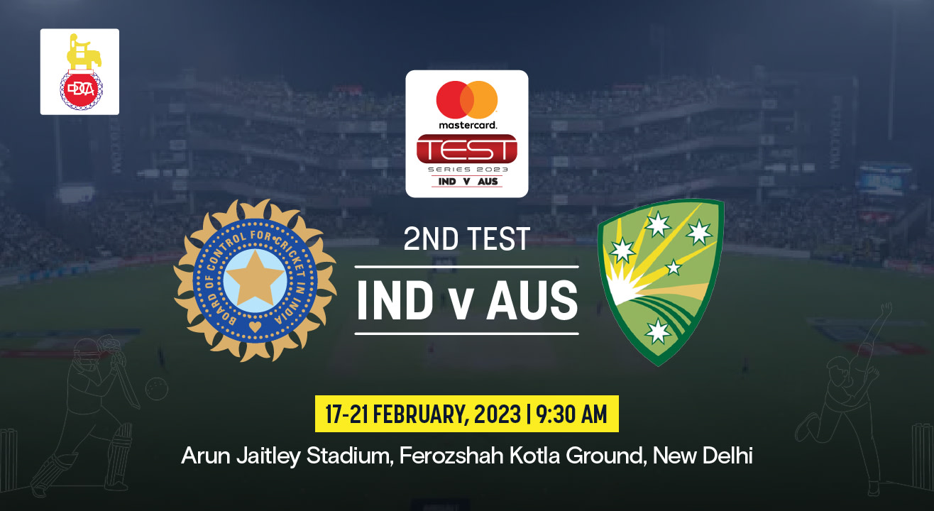 Mastercard Series 2nd Test India vs Australia, Delhi Cricket Event