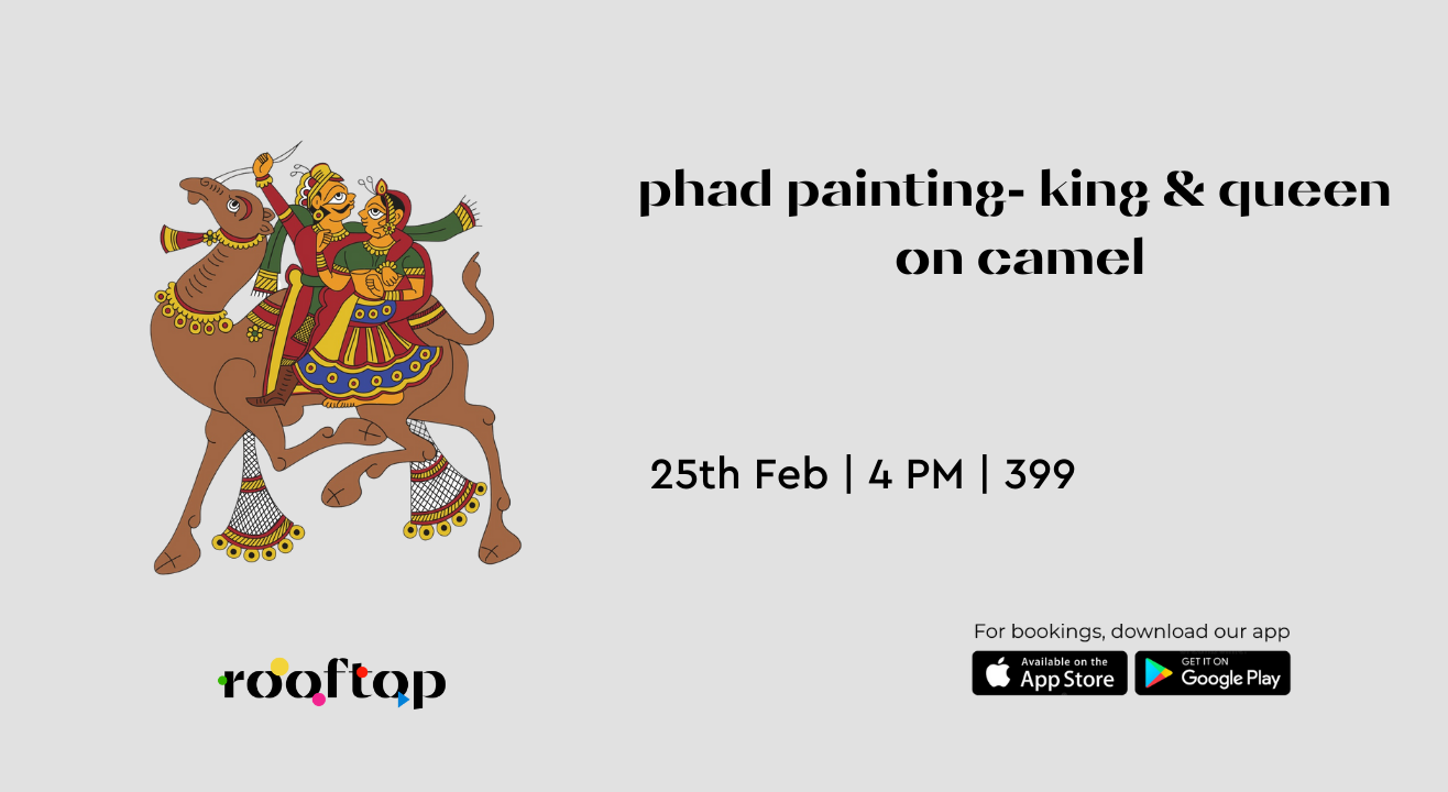 Phad Painting King & Queen on Camel