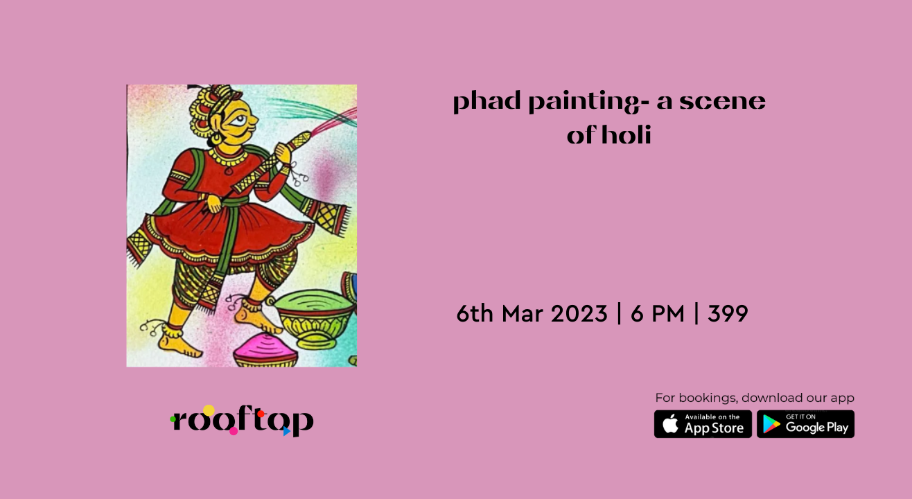 Phad Painting A Scene of Holi