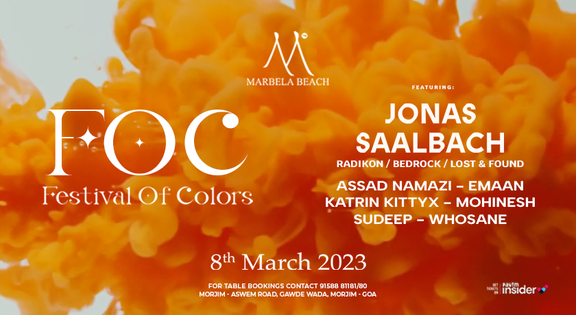 Festival of Colors at Marbela Beach Goa | Holi 2023