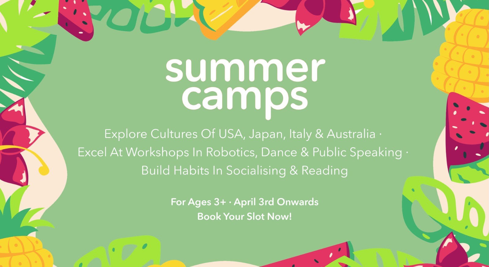 Summer Camps in JP Nagar For Kids | Age 3-7 years