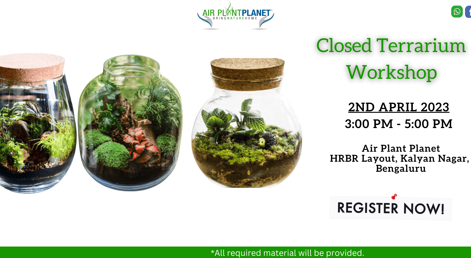 Closed Terrarium Workshop