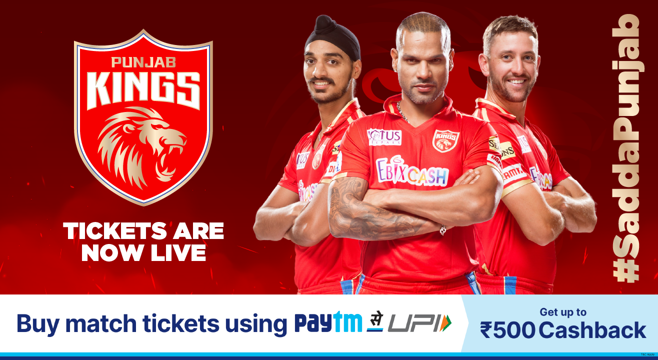 Punjab Kings (PBKS) TATA IPL 2023 Match Tickets, Team Details ...