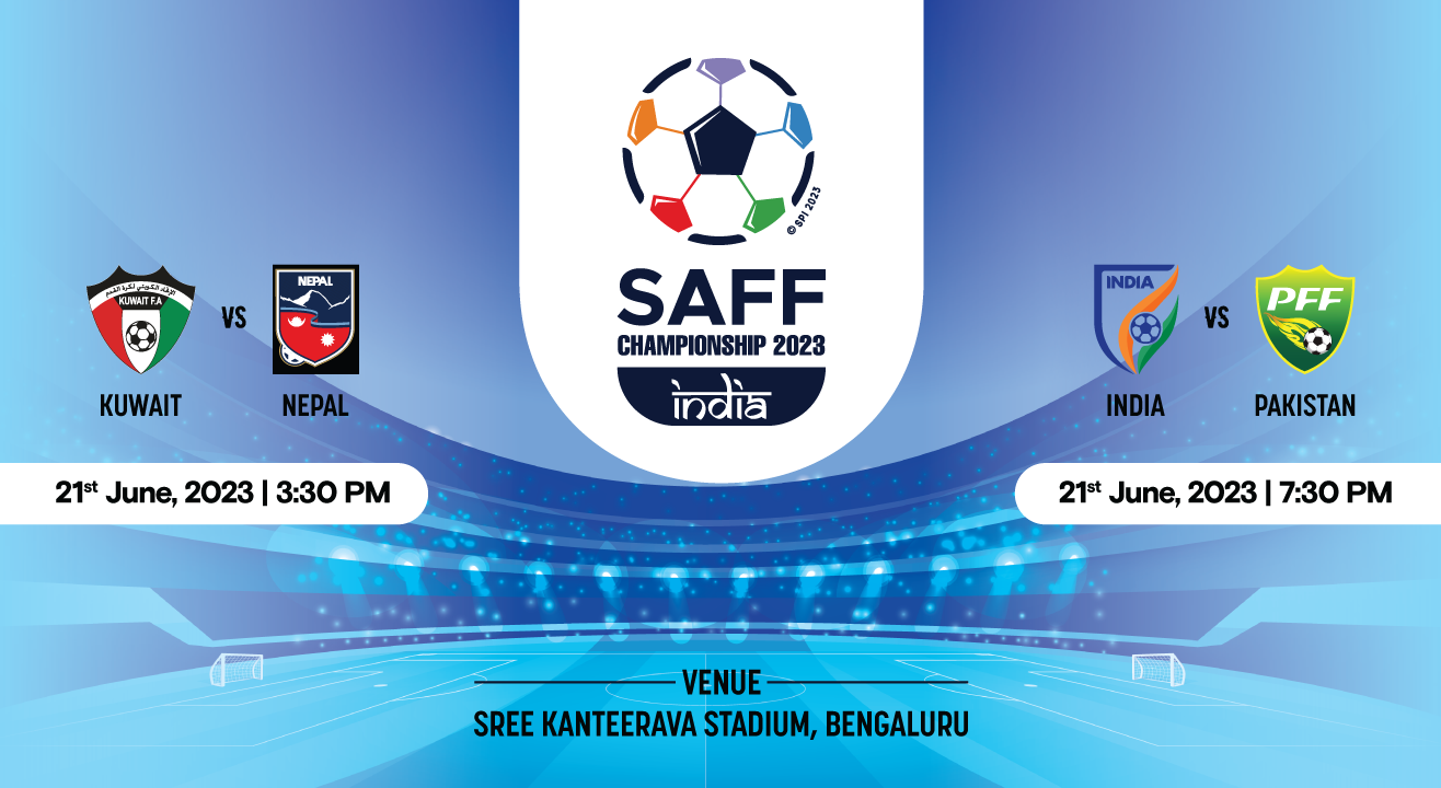 SAFF Championship Day 1 KUW v NEP and IND v PAK Football Event in