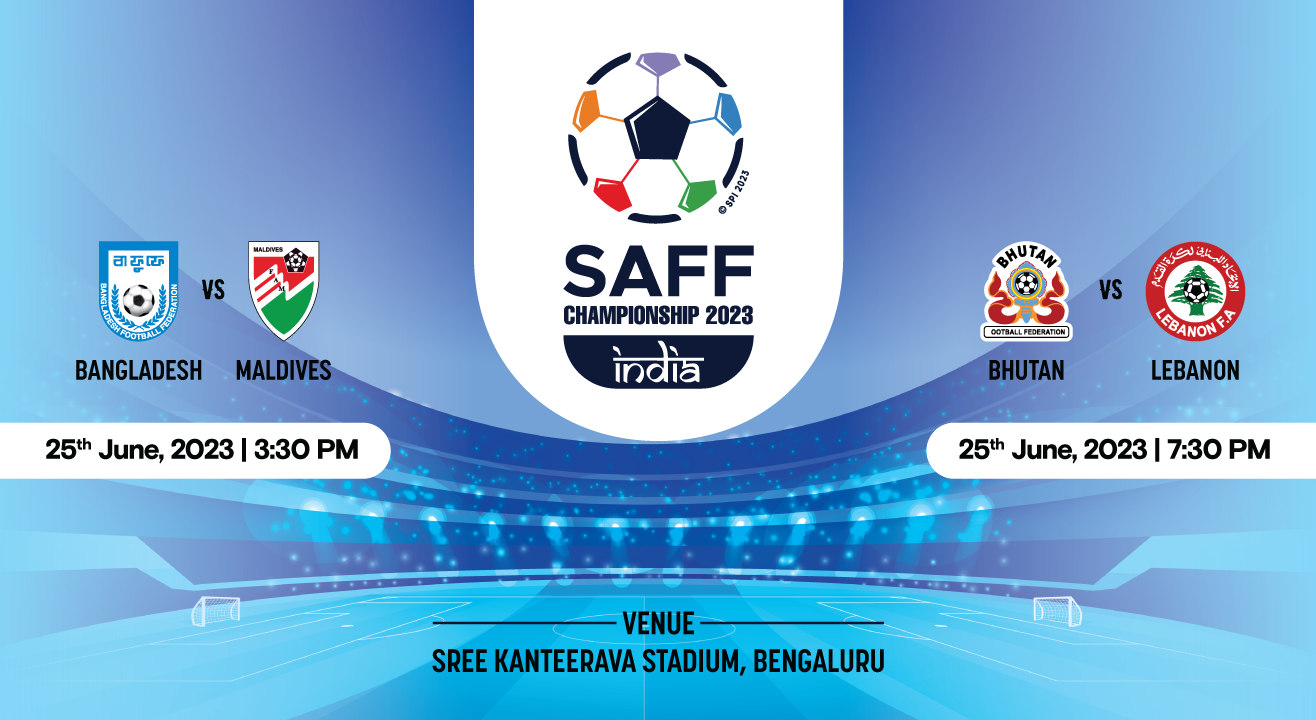 SAFF Championship Day 4 BAN v MLD and BHU v LBN Football Event in