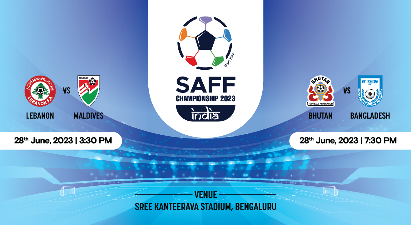 SAFF Championship Day 6 LBN v MLD and BHU v BAN Football Event in