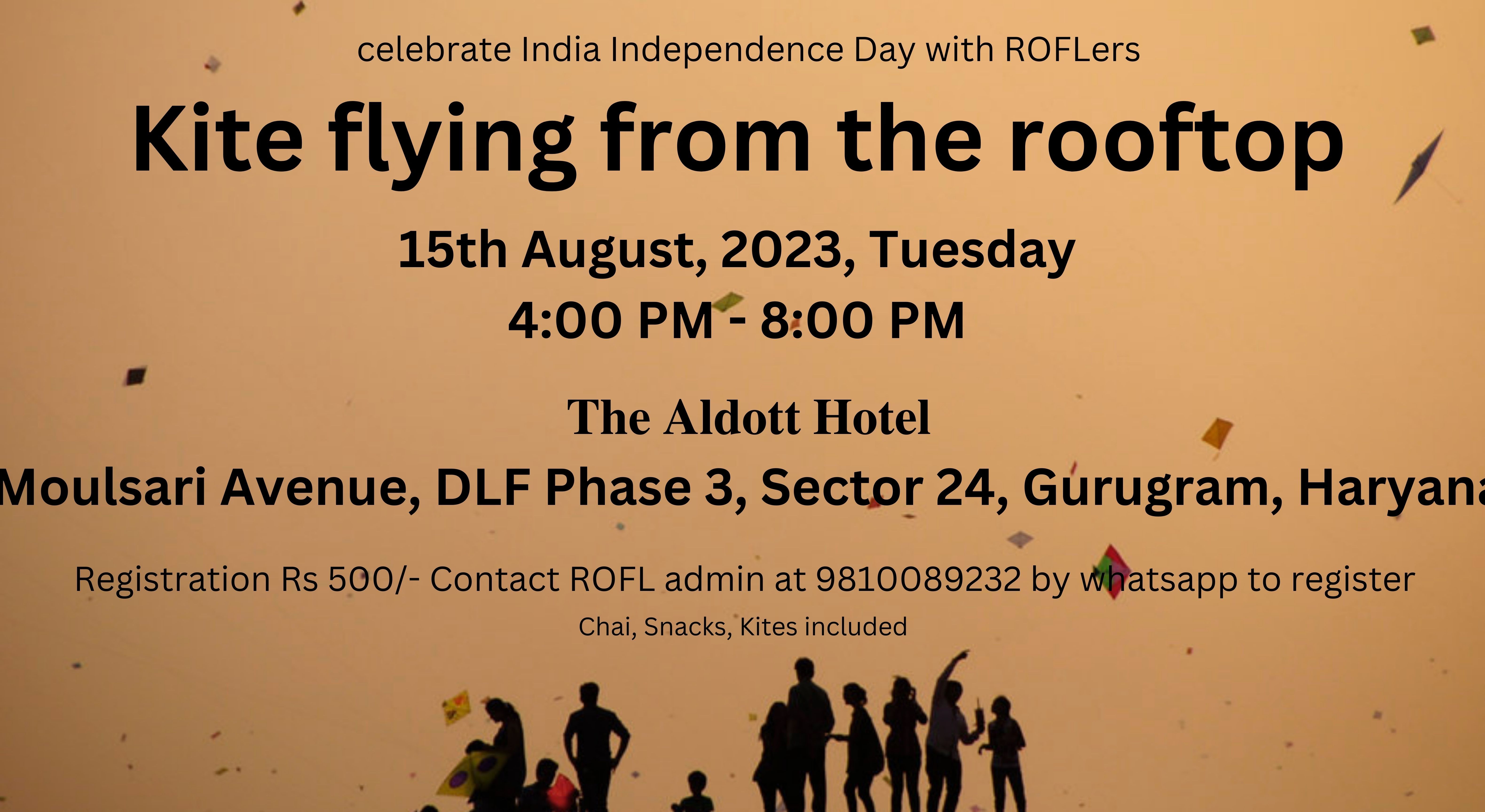 Kite Flying from the rooftop