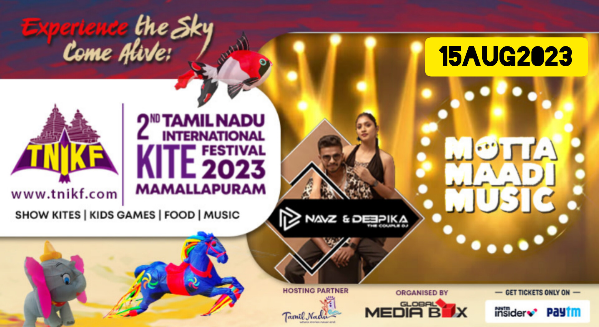 2nd Tamilnadu International Kite Festival 15Aug 2023 - Family Carnival ...