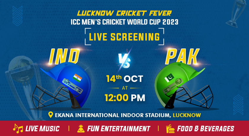 Lucknow Cricket Fever Icc Mens Cricket World Cup Live Screening India Vs Pakistan