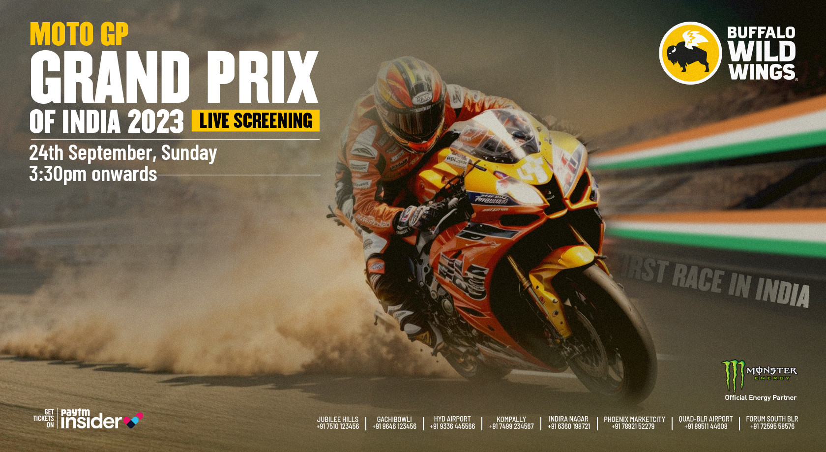 MOTO GP INDIA GP Live Screening BWW Jubilee Hills