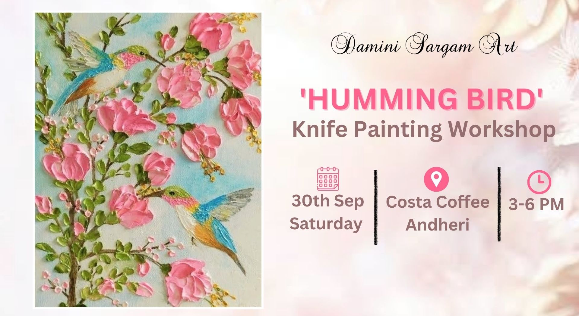 Humming Bird Knife Painting