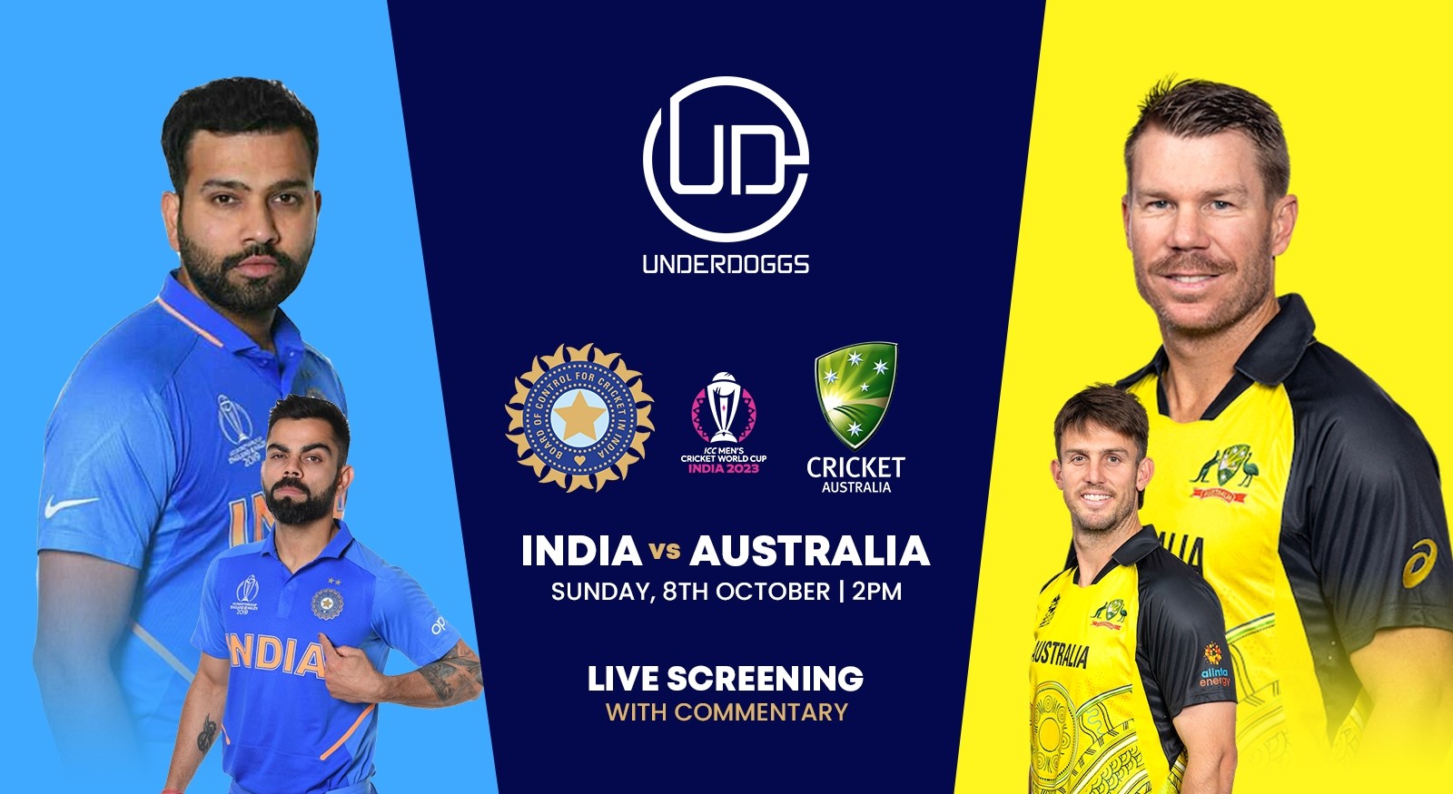 India vs Australia (World cup) Live screening