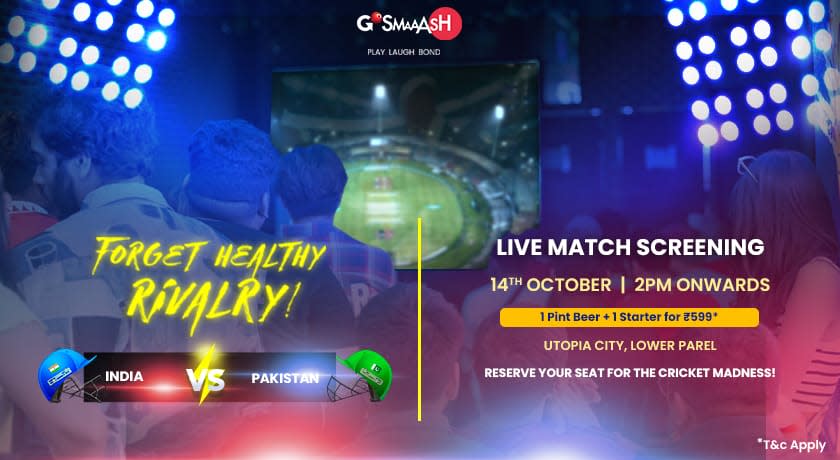 India Vs Pakistan World Cup Live Screening Smaaash Mumbai